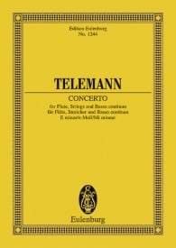 Telemann: Concerto E minor (Study Score) published by Eulenburg